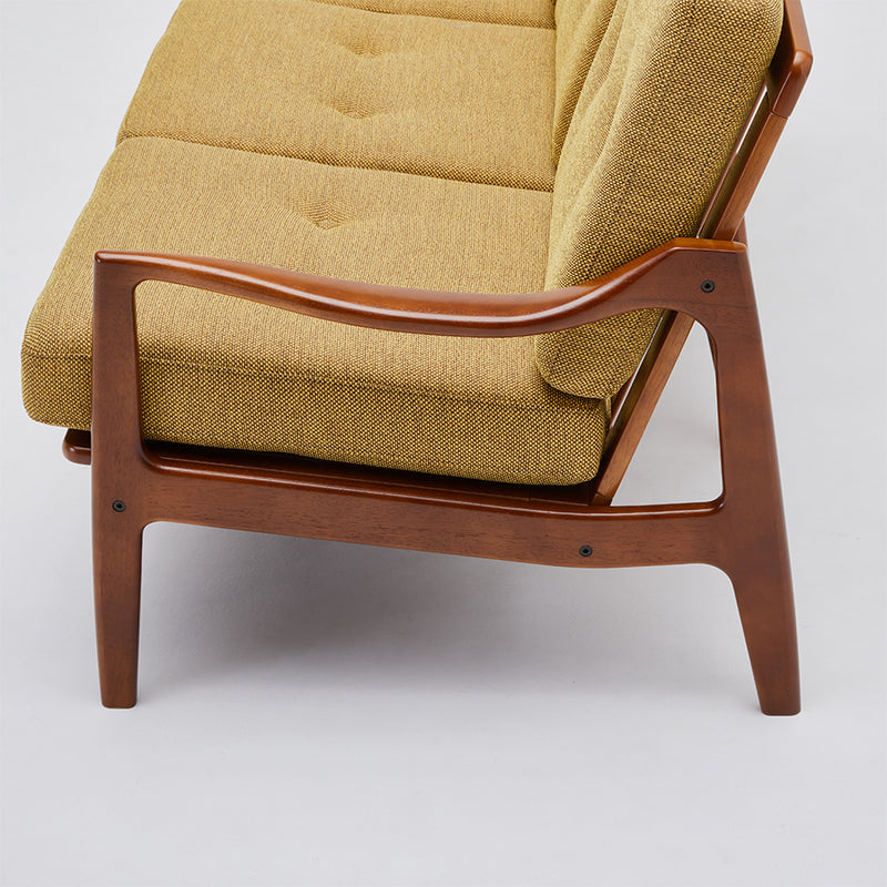 カリモク60【正規販売店】フレームチェア 3シーター マスタード