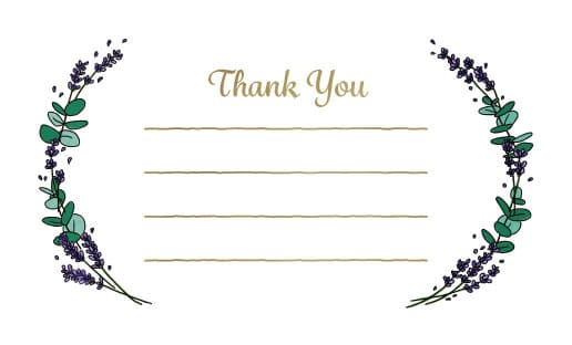 サンキューカードのテンプレート｜ラベンダー - GreenStock40