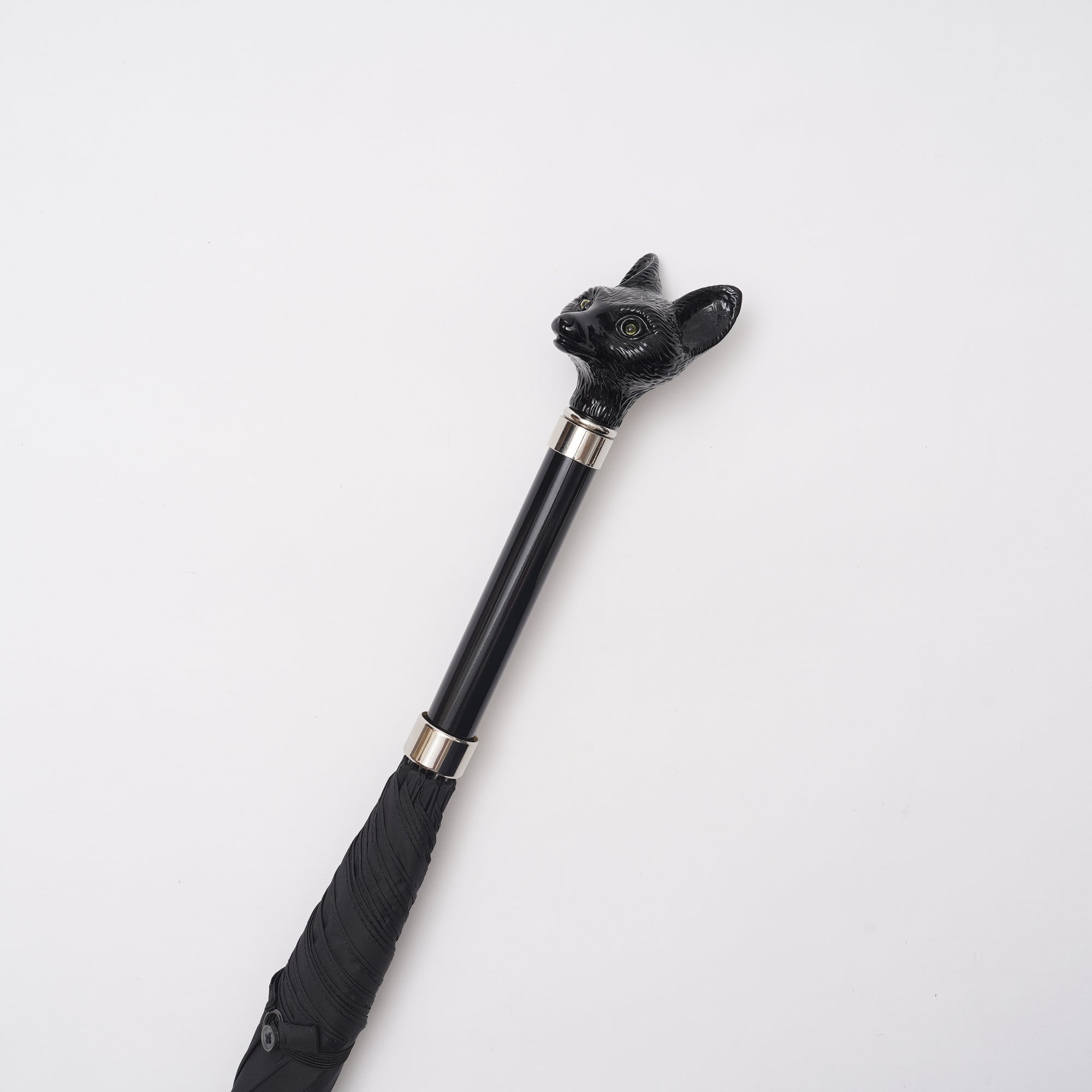 ブラックアニマルヘッド 晴雨兼用傘 GT25 長傘 Fox Umbrellas