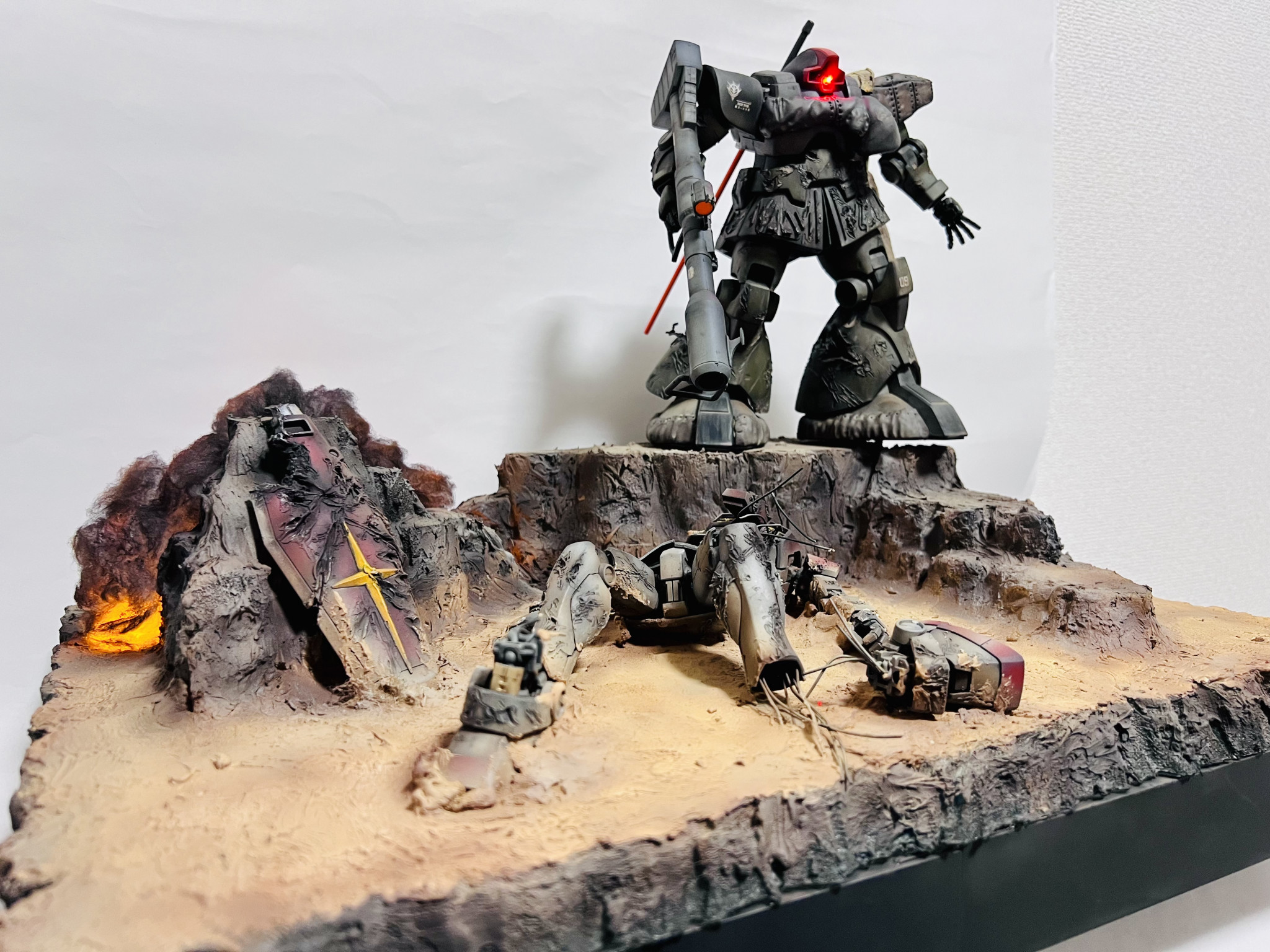 機動戦士ガンダム MG 1/100 MS-09ドムVS RGM-79 ジム ウェザリング改修