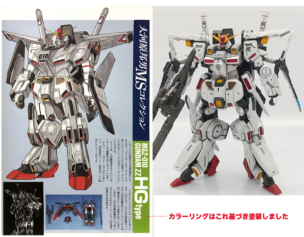 改修塗装完成品 ΖΖガンダム大河原邦男リメイクカラー版｜ランゼルさん