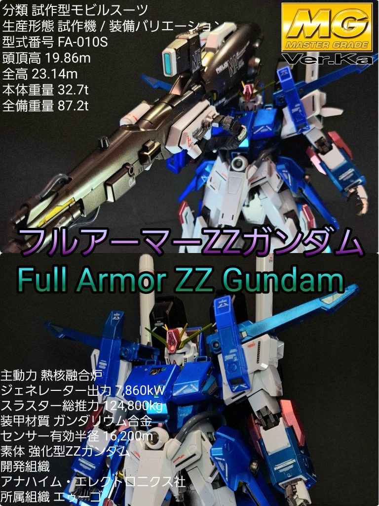 MG フルアーマーZZ Ver K.A｜鈴木 克海さんのガンプラ作品｜GUNSTA