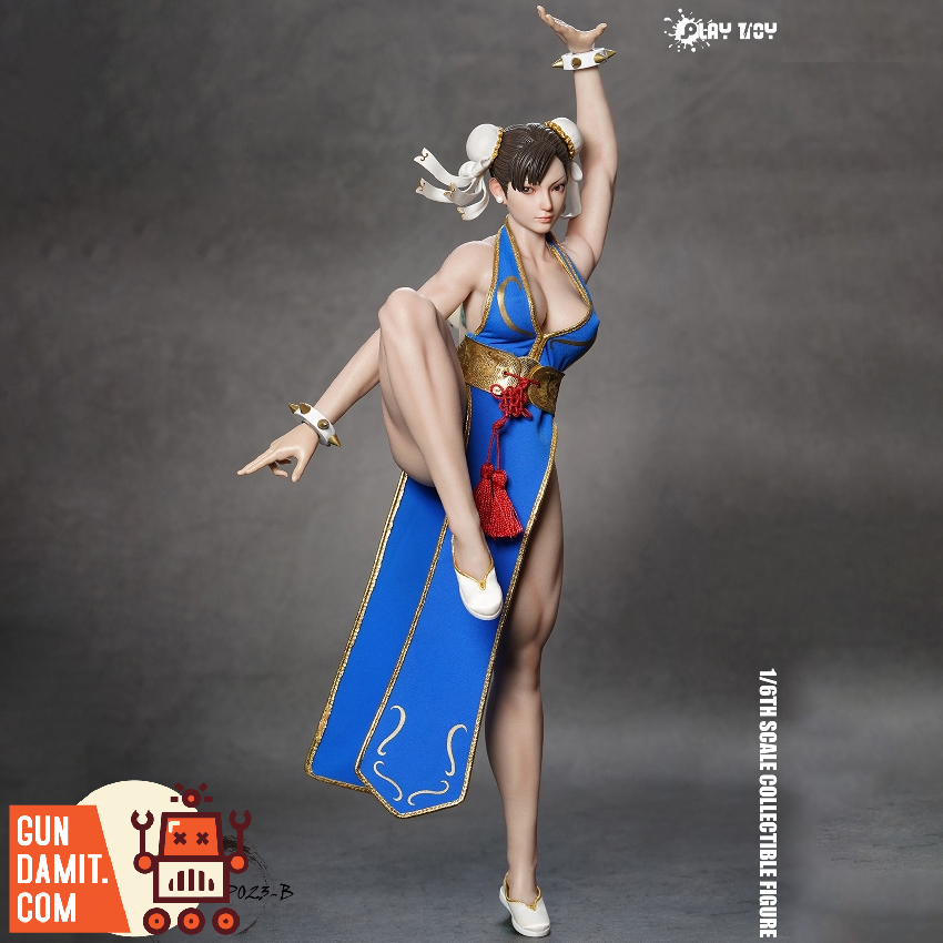 Play Toy 1/6 P023B Fighting Goddess Chun-Li 2.0 Blue Sleeveless