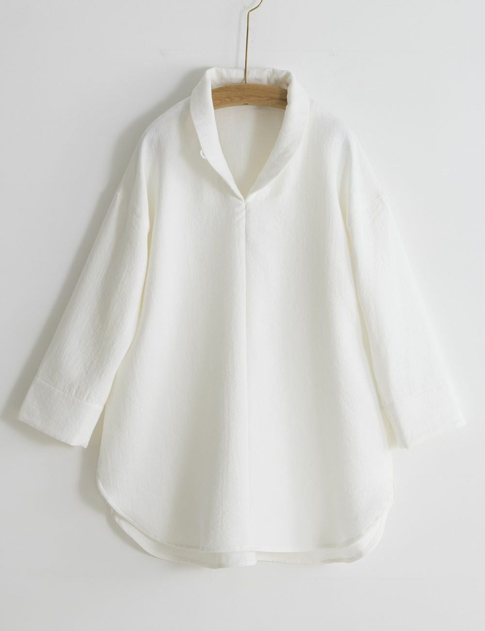 刺子風通織プルオーバー白釣舟（しろつりふね） | 石見銀山 群言堂