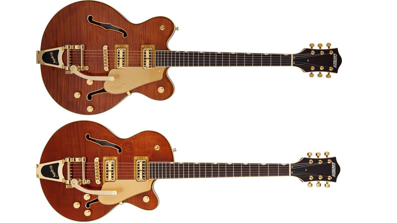 Gretschの新たな美学──限定Flame Okoume Broadkaster & Jr.登場