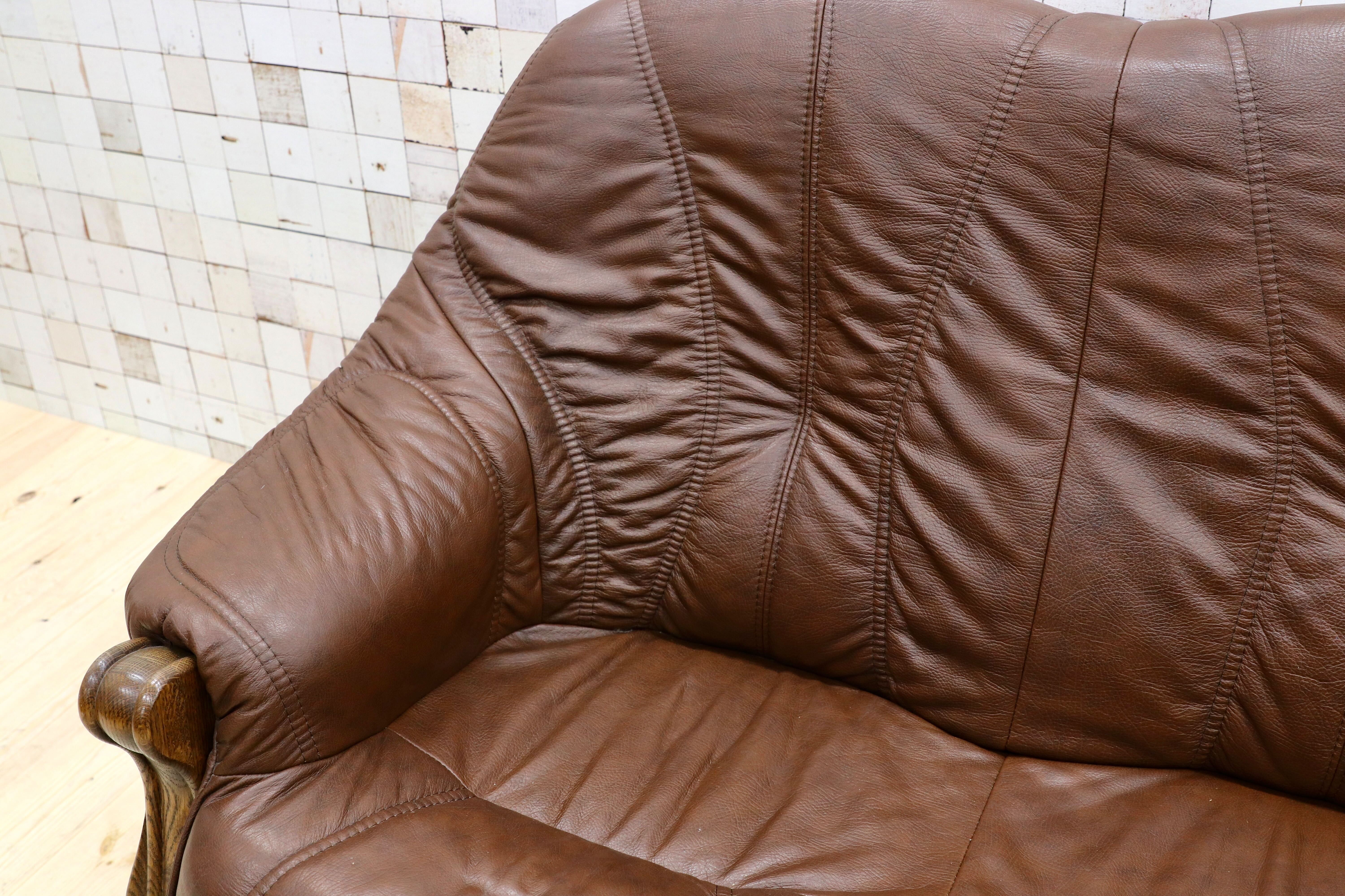 GMGT226○オランダ製 ダッチカントリー 3人掛けソファ トリプルソファ