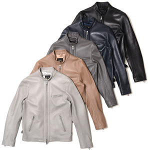 SALE】Cinquanta（チンクアンタ）ラムナッパレザースタンドカラー