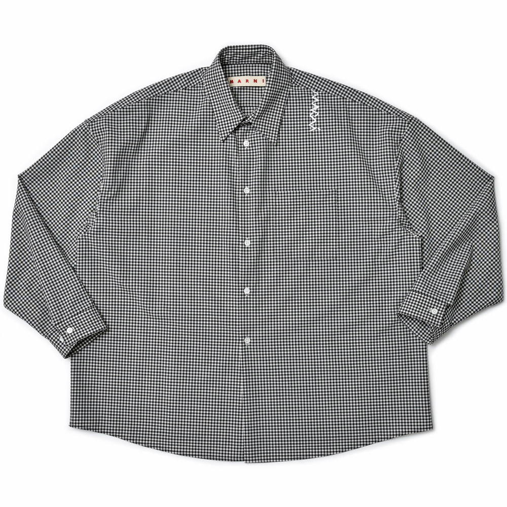 MARNI（マルニ）ポリエステルウールギンガムチェックシャツ CUMU0061S5