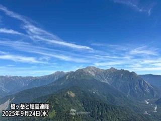 週末の山の天気傾向 登山日和の山域が多い - ウェザーニュース
