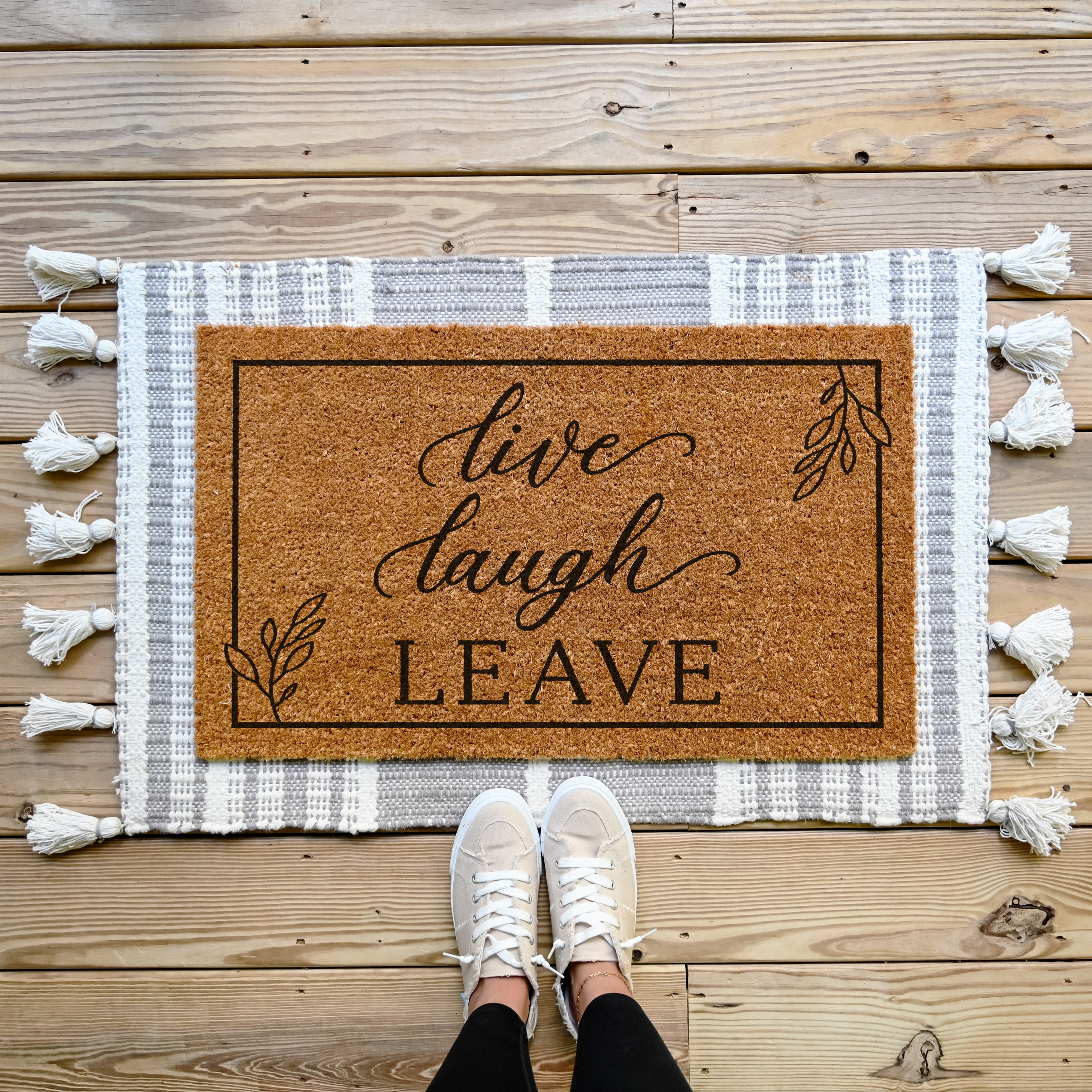 Live Laugh Leave Doormat | Hamlin Row