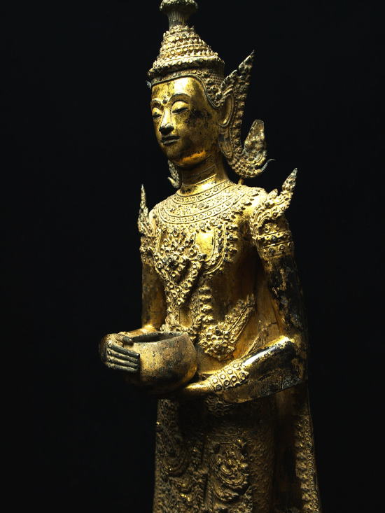 東南アジア美術 宝冠仏立像 ラタナコーシン 19世紀 タイ仏陀