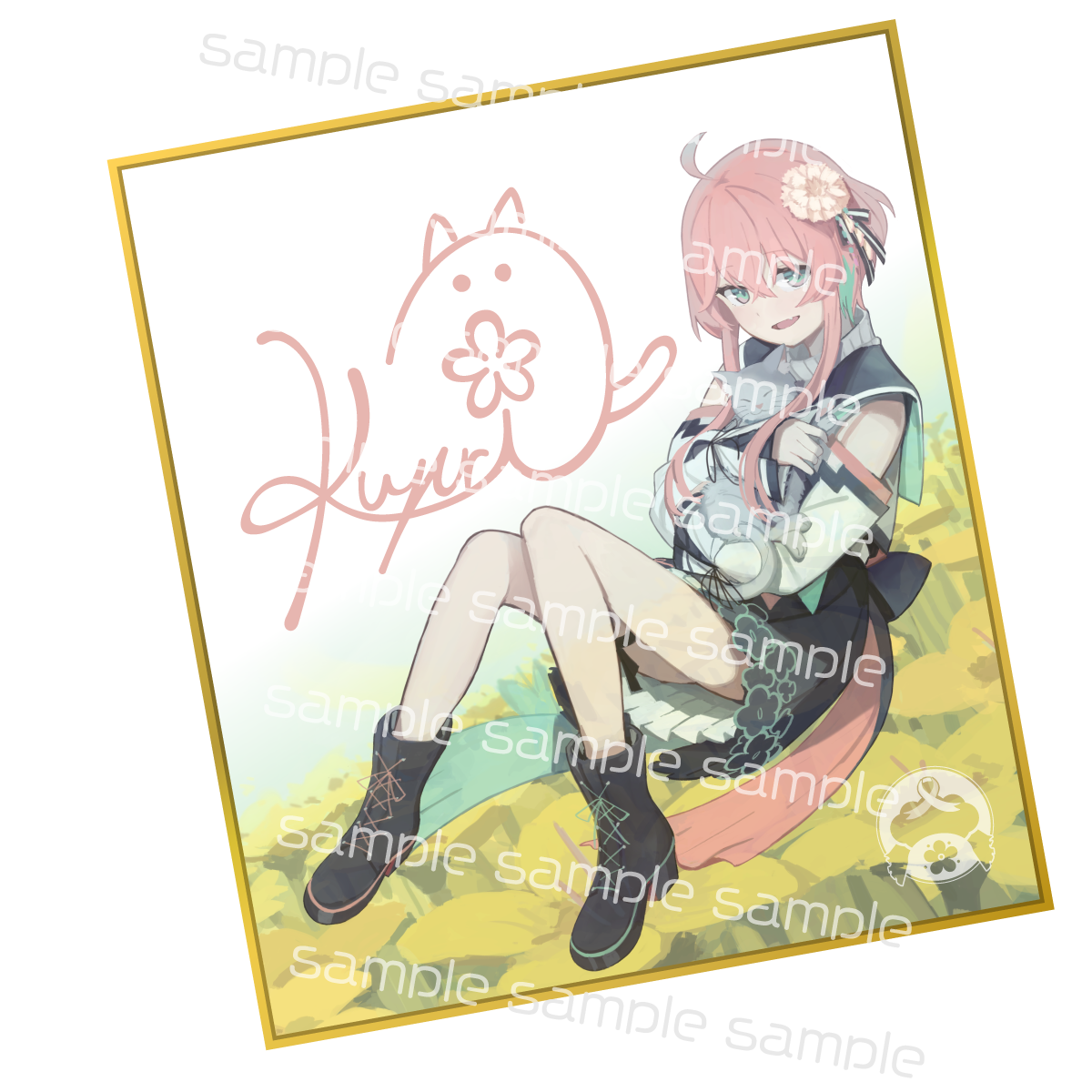 イラスト入り直筆サイン色紙RT＆フォロープレゼントキャンペーン｜花雲