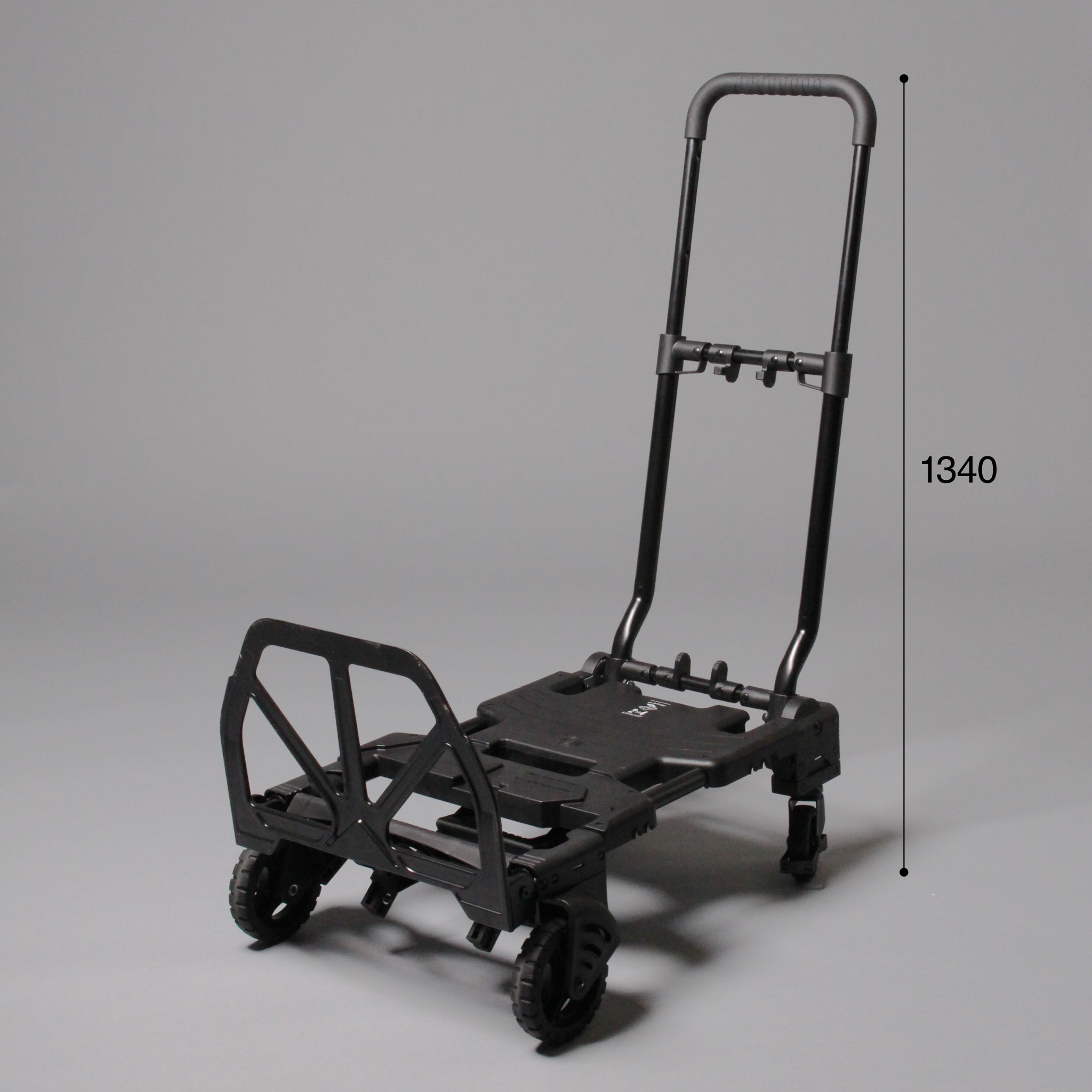 公式】FLATCART 2x4(ブラック)|二輪＆四輪に変形！収納わずか13cmの次