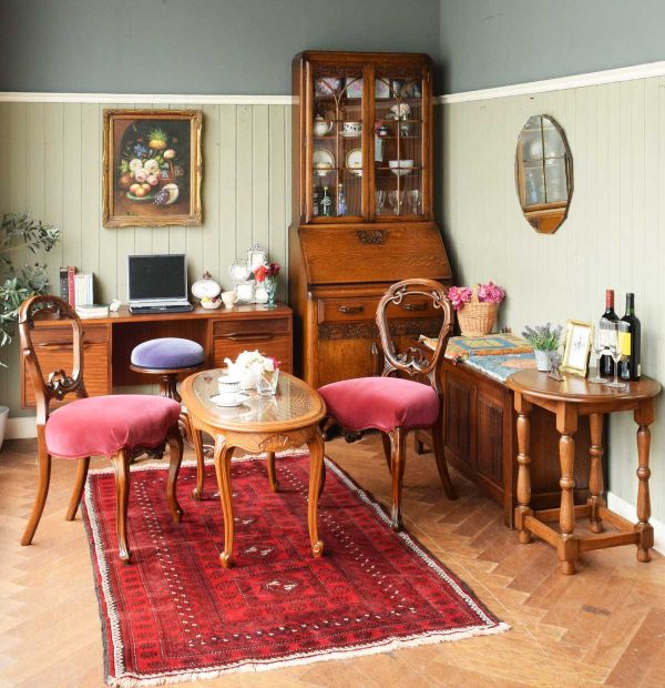 ビンテージのおしゃれな絨毯、イランバルーテの一点もののトライバル