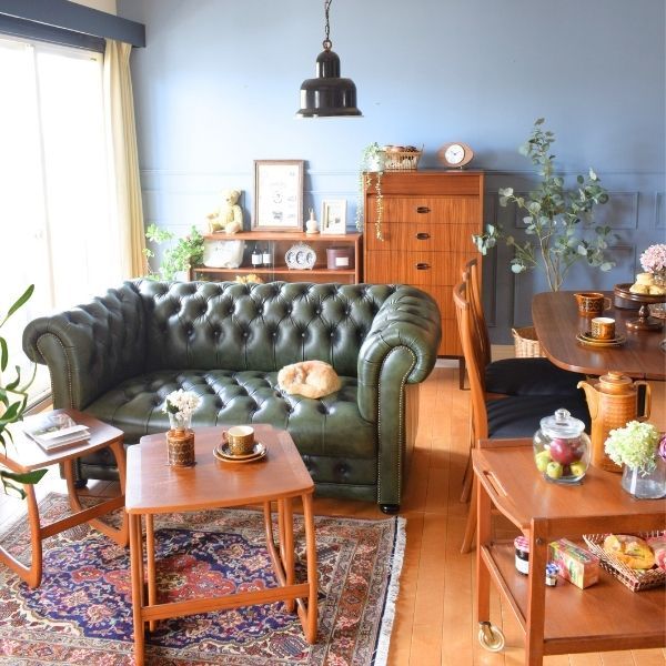 イギリスから届いたアンティークの器、オーク材のおしゃれコンポート(m