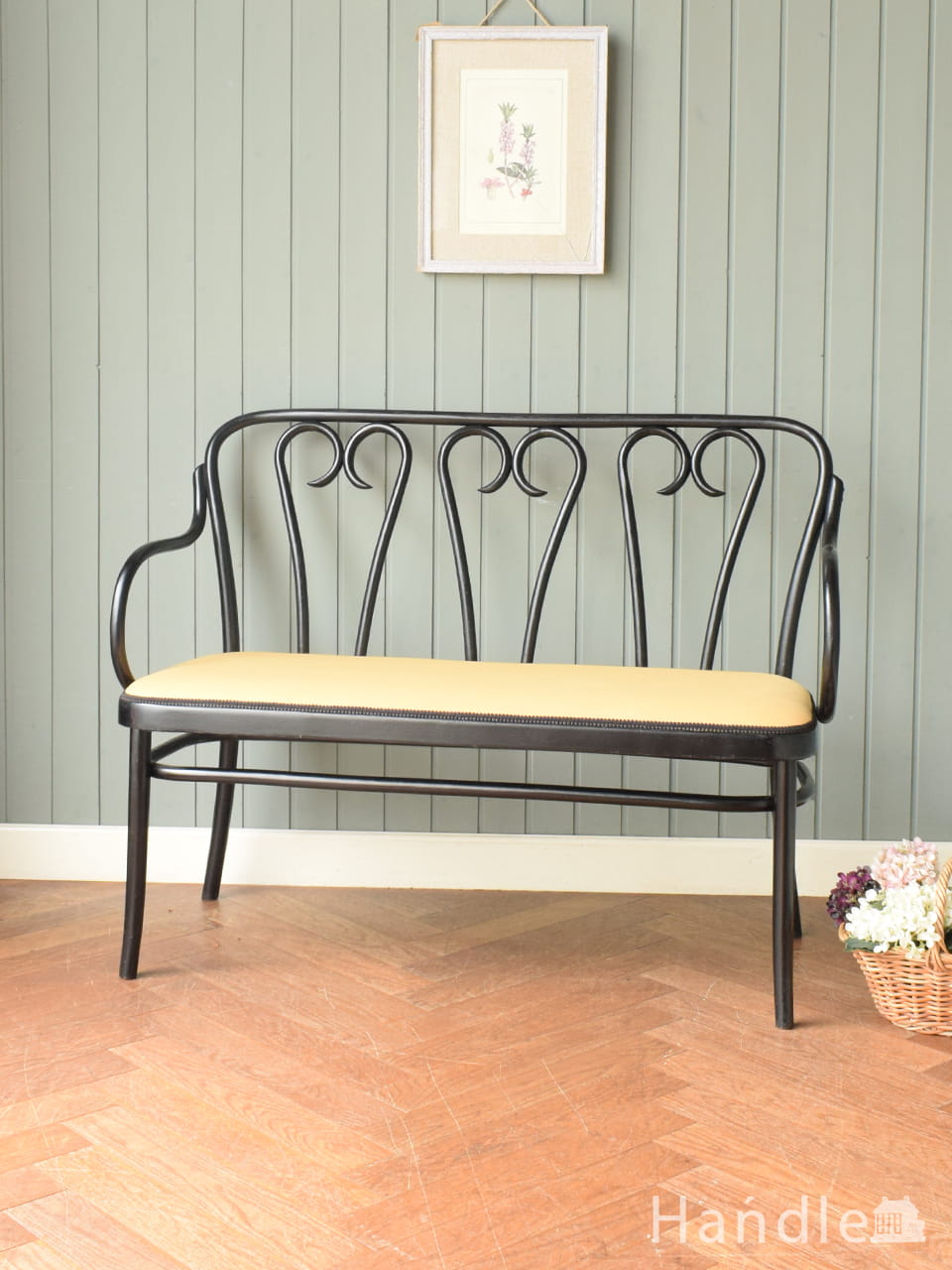 ハート形の背もたれがおしゃれなアンティークセティ、イギリスから届い