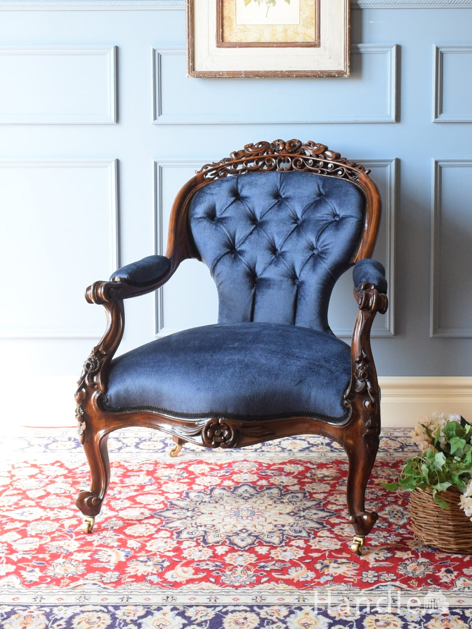 英国アンティークの回転椅子、チェスターフィールドのオフィスチェア