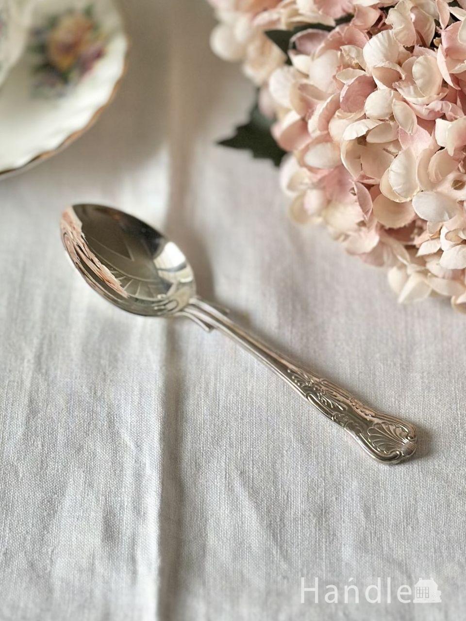 シェフィールドの美しいティースプーン、英国アンティークの銀の