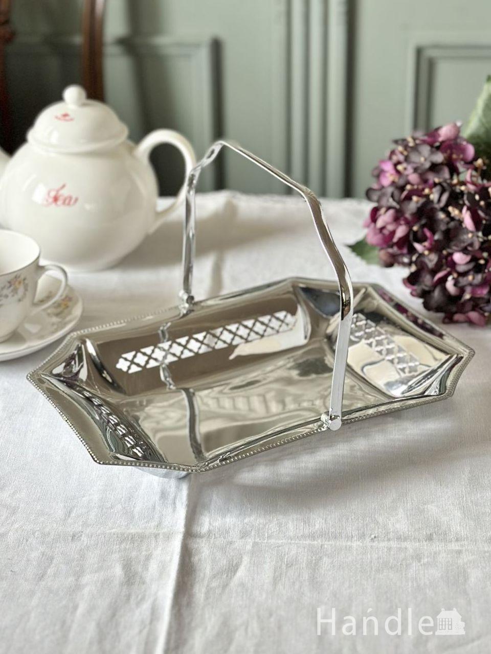 アンティークのおしゃれなバスケット、ボトルバスケット(k-4572-z