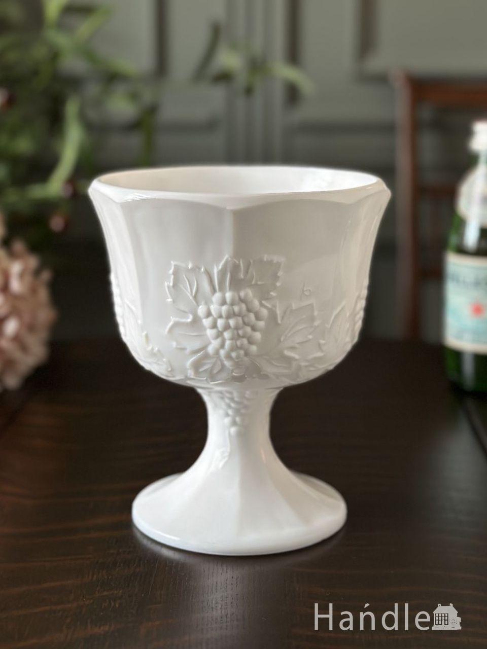 フランスから届いたアンティークガラスの器、フレンチスタイルの美しい