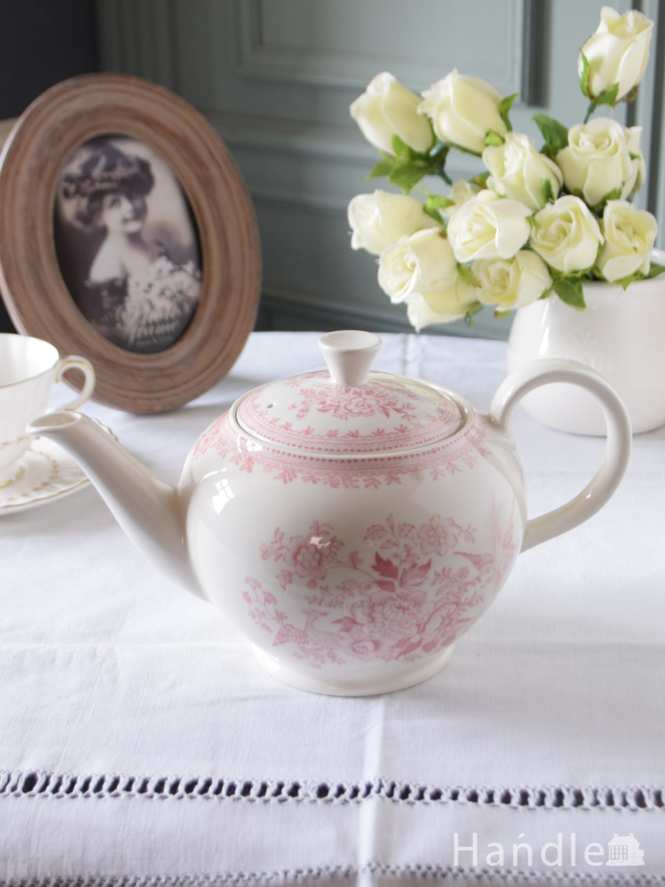 英国バーレイ社の食器、ピンクアジアティックフェザンツのティーポット