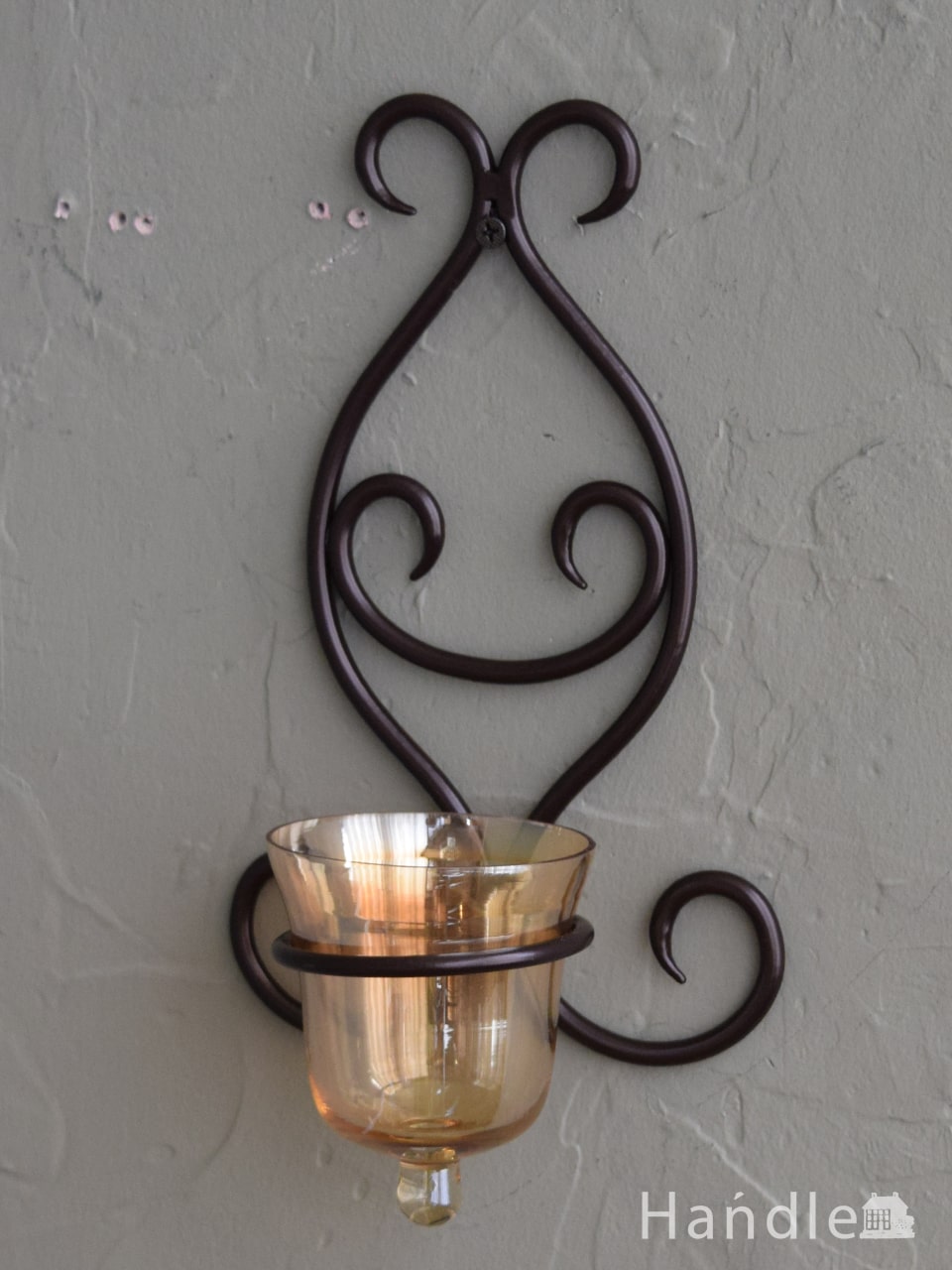 フレンチアンティーク調のおしゃれなウォールキャンドルホルダー（1灯