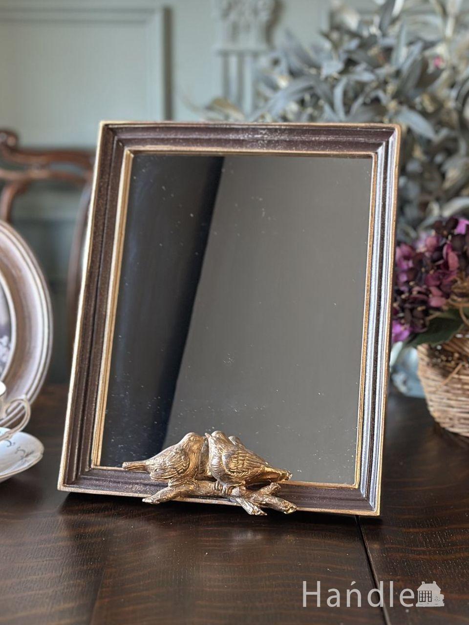 フランスのアンティーク風のおしゃれなミラー（レクタングル型