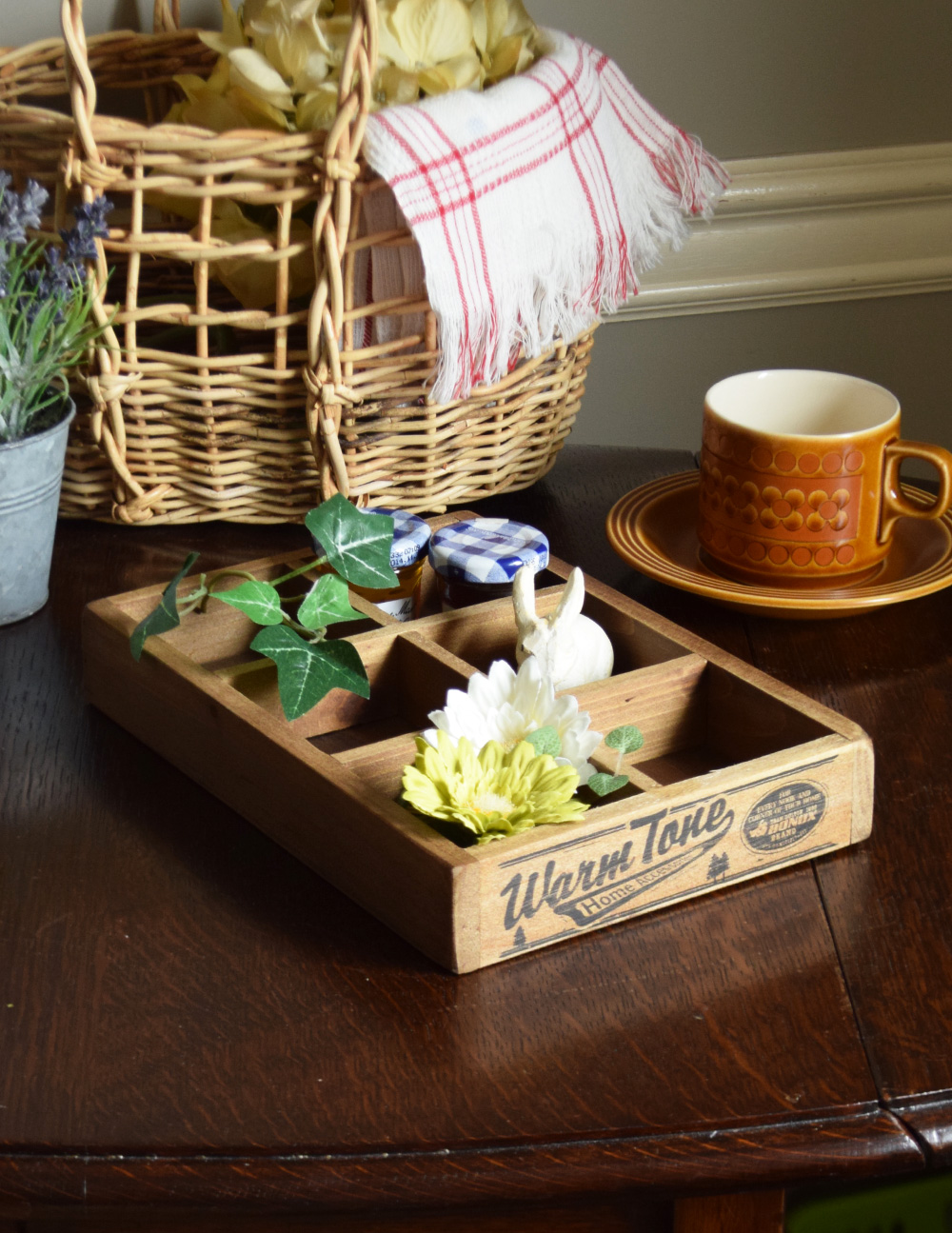 アンティーク風に仕上げたウッドボックス6(n5-105)｜インテリア雑貨