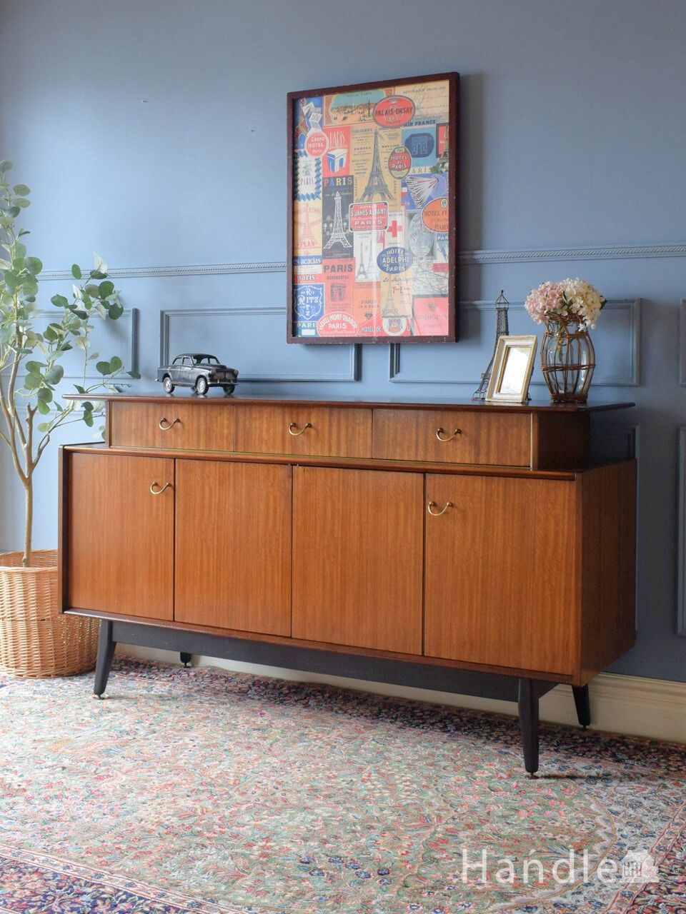 1930年代のアンティーク キャビネット（ホワイト）(d-984-f