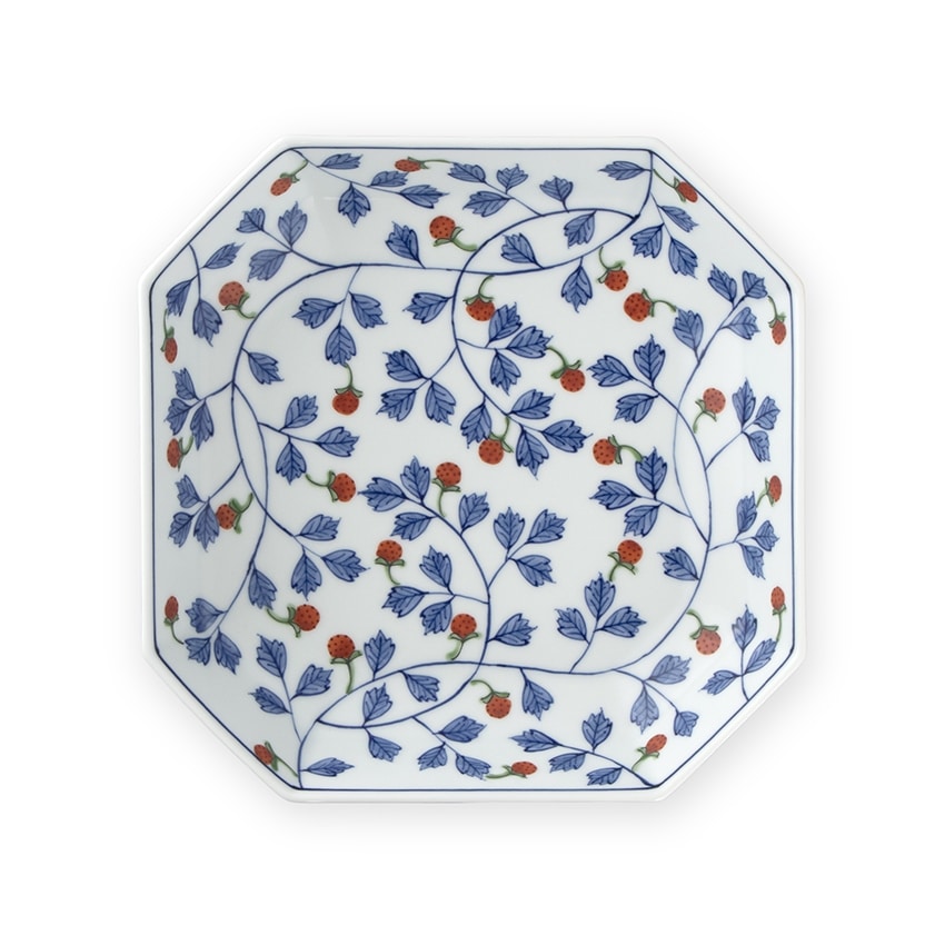 源右衛門窯 染錦苺絵(赤) 方皿: TORIYOSE | HANEDA Shopping 羽田空港