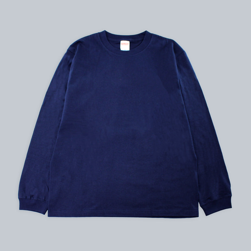 はにわぷりん なんでやねん ロングスリーブTシャツ（ネイビー