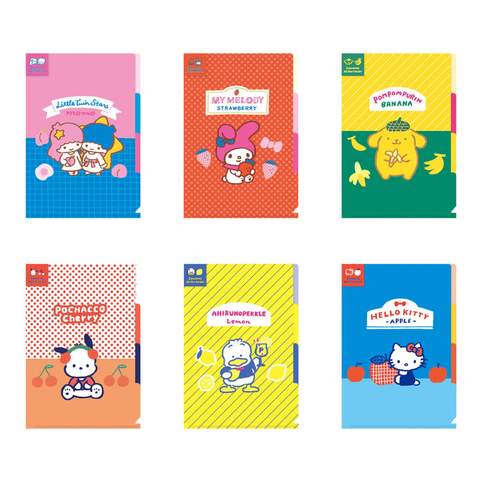 サンリオキャラクターズ フルーツマーケット A5クリアファイル（3PK