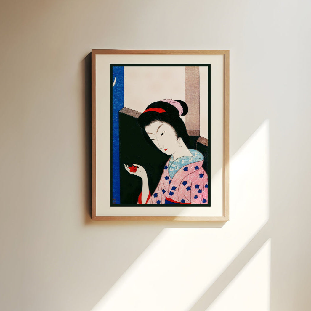 もみじ / 小村雪岱 日本製 木版画複製 絵画 新版画 - ハイカラ美術館