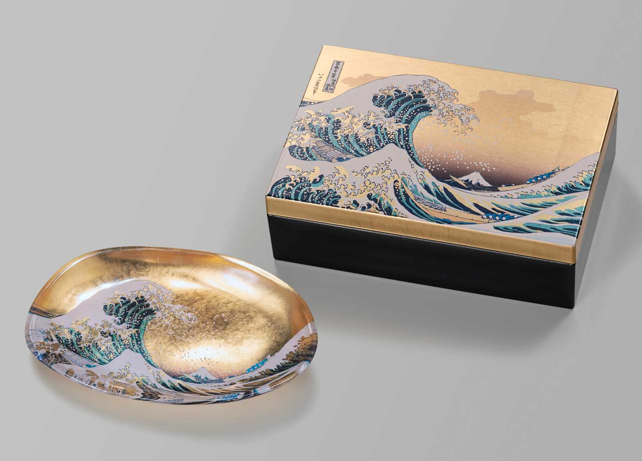 箔一 hakuichi 金箔 金沢箔 金沢 工芸品 葛飾北斎 波アクセサリー