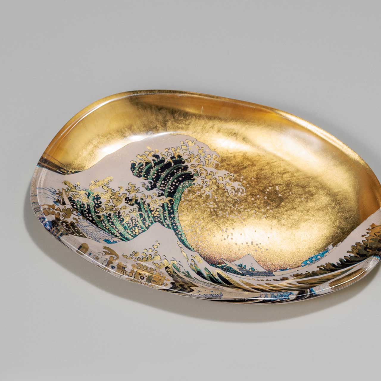 箔一 hakuichi 金箔 金沢箔 金沢 工芸品 箔名画 ガラストレー 波 (金