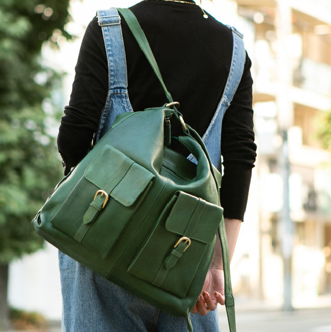 上品なヌメ革を使用したレディースリュック Hallelujah ハレルヤ