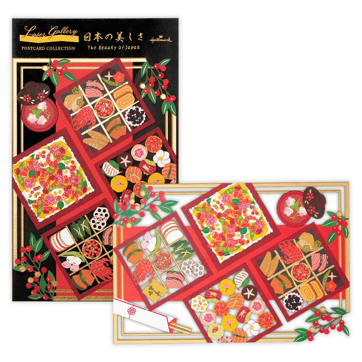 日本の美しさ 折り詰め【ポストカード／1柄1枚入り／レーザー