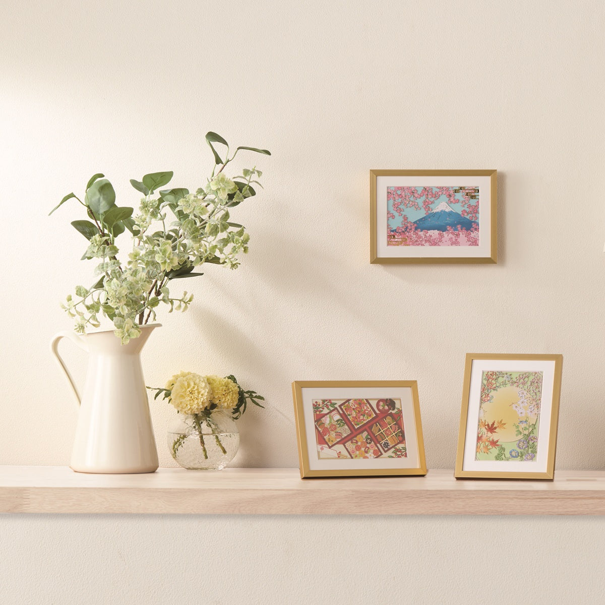 日本の美しさ 桜と富士【ポストカード／1柄1枚入り／レーザー