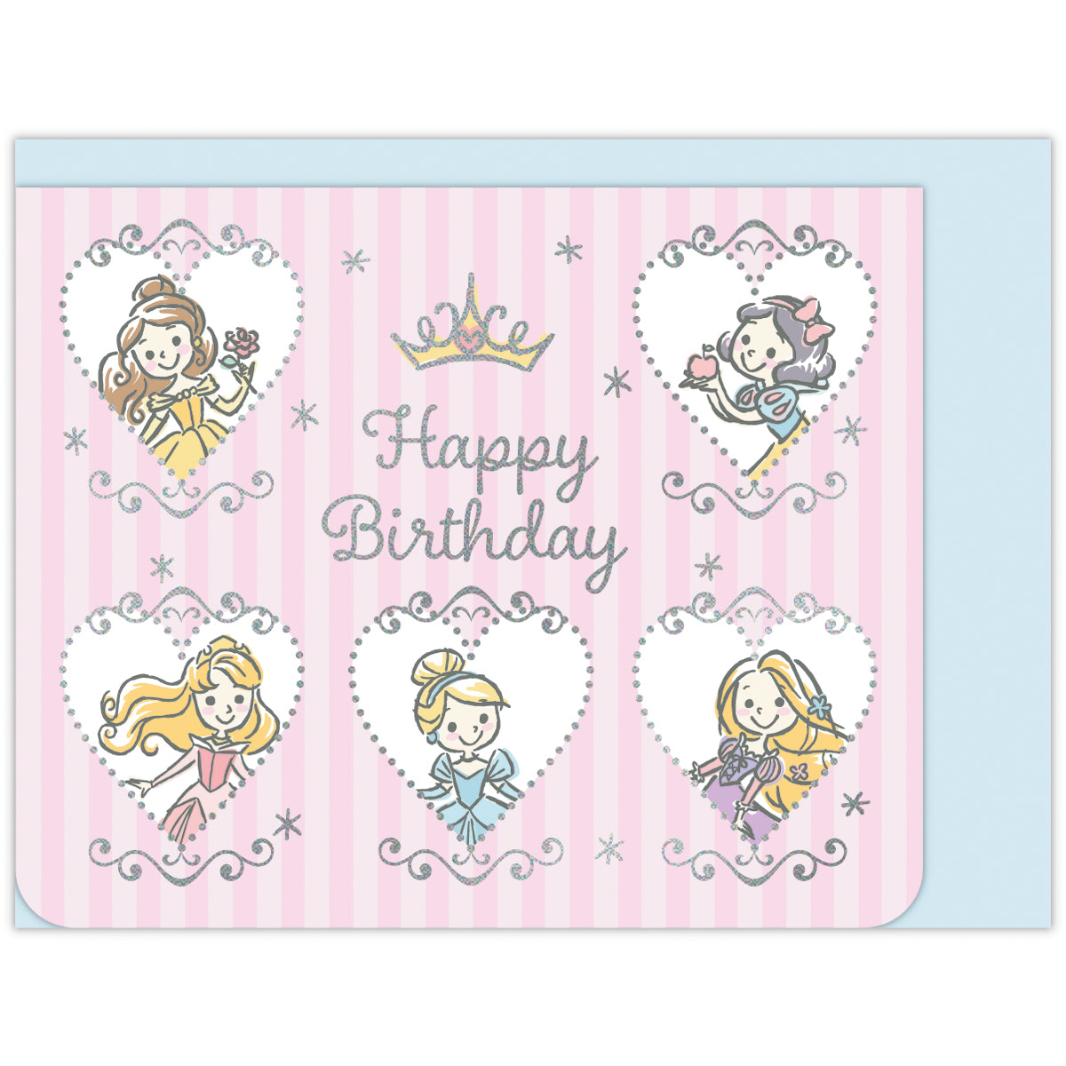 ミニカード ディズニー プリンセス【誕生お祝い／立体ミニカード