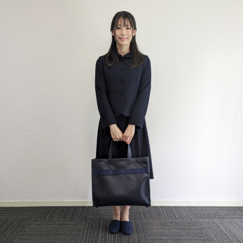 完全日本製 完全自立型 お受験ママバッグ スクエア型 ビッグトート