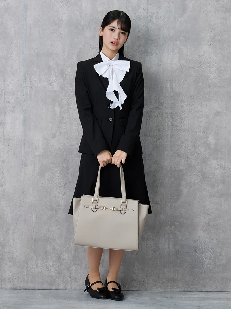 ウォッシャブル】ジャケット 2つボタン 黒無地 ビエラスティコ 無地