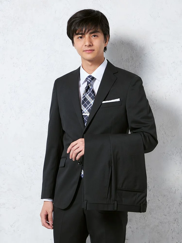 パンツウォッシャブル】スーツ 黒無地 Pinky Wolman 通年 A1207754711