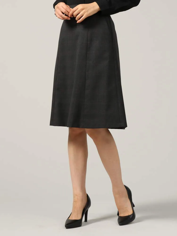 抗菌加工】スカート 膝丈フレア S＆M Knightsbridge ストレッチ