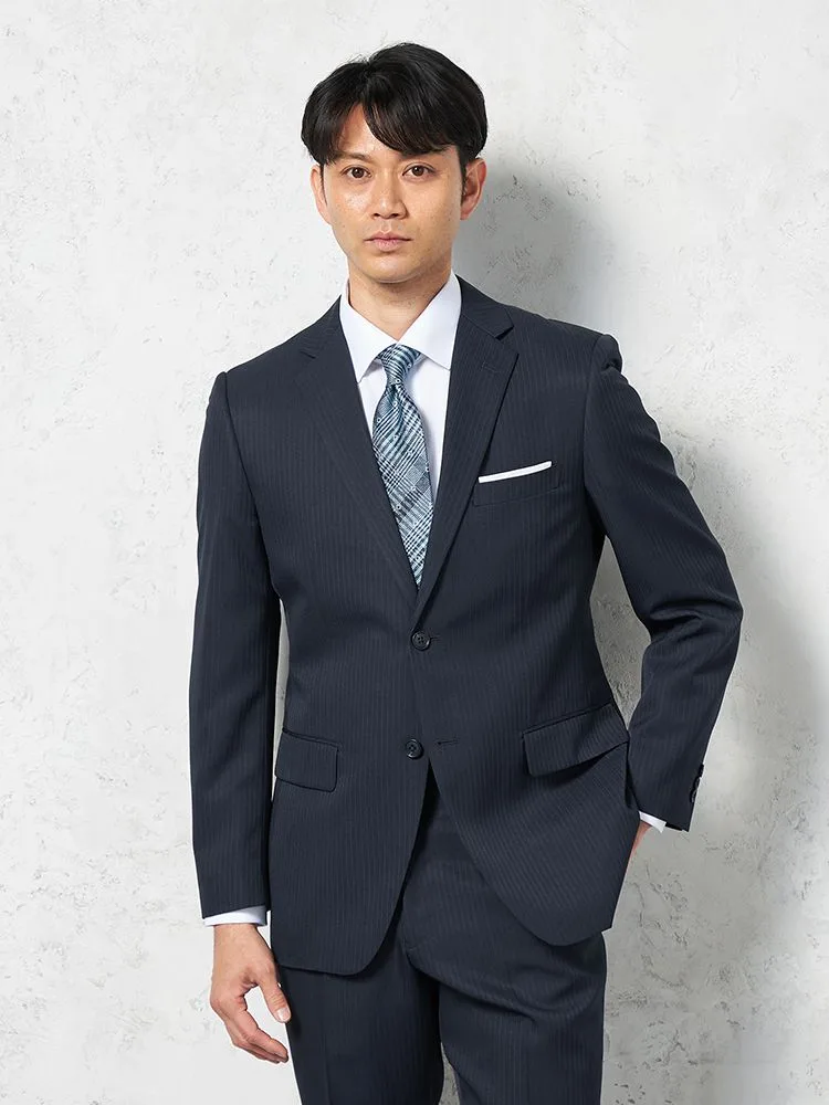 M．グレー 【上下ウォッシャブル】スーツ 2つボタン イージーケア