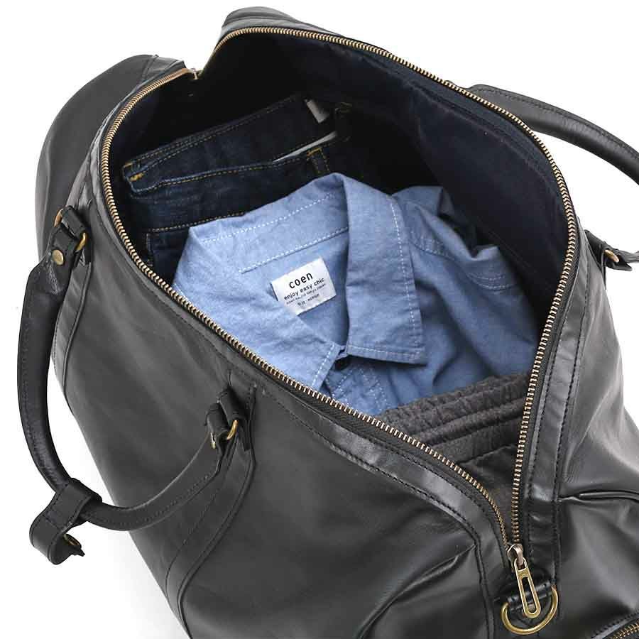 公式】 DOUBLES レザーボストンバッグ イタリアンソフト牛革＆馬革