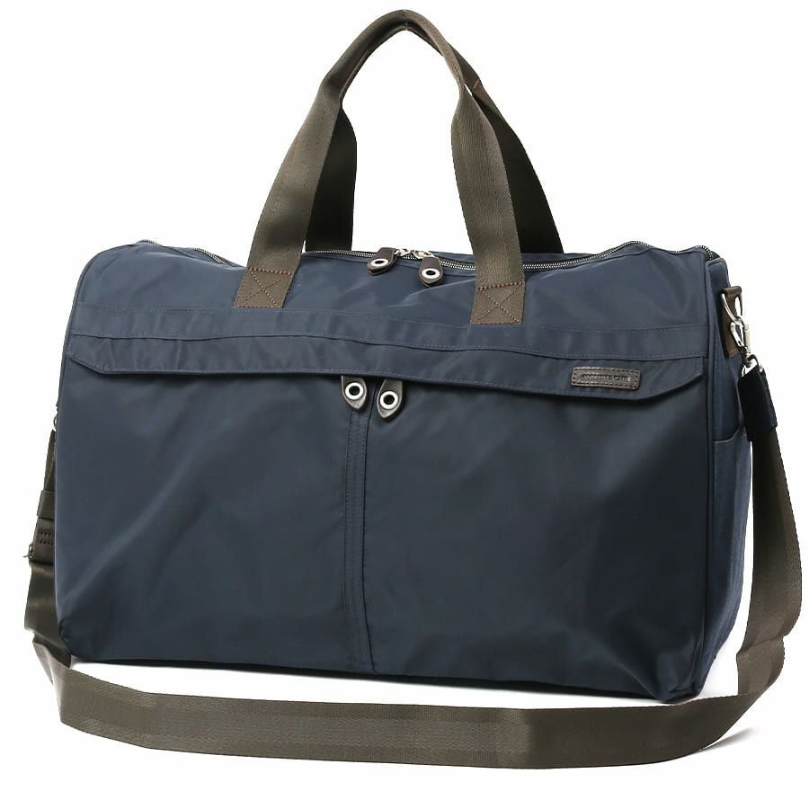 公式】 MOUSTACHE トラベルボストンバッグ(M) ナイロンツイルx杢調