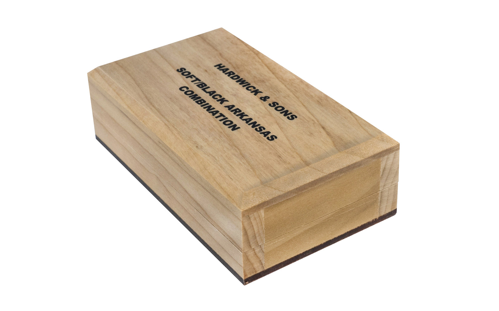 Soft/Black Hard Arkansas Bench Stone with Wooden Box ~ 4