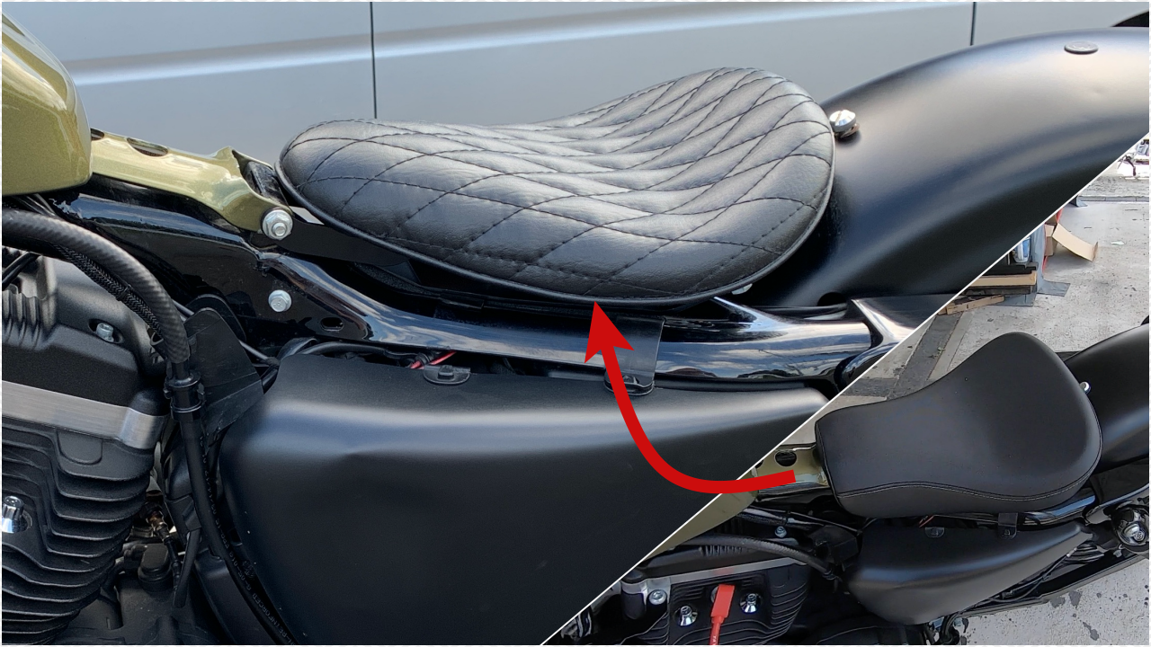 シート交換！パート② GOODER'Sサドルシート | スポーツスターアイアン