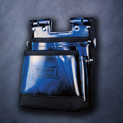 KINCKS】鳶職向仕様ツーウェイタイプアドバンガラス革2段腰袋バリ