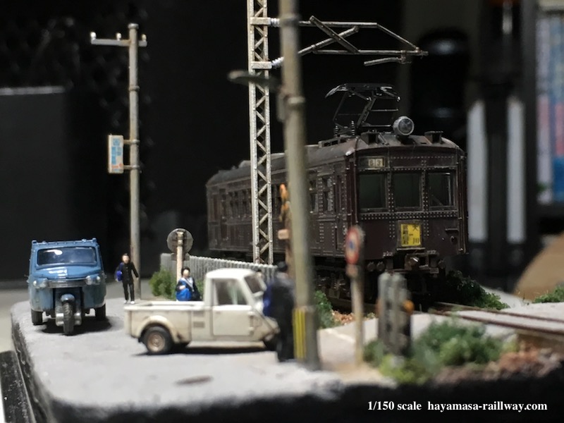 ミニジオラマ「踏切のある風景」 – はやまさ鉄道
